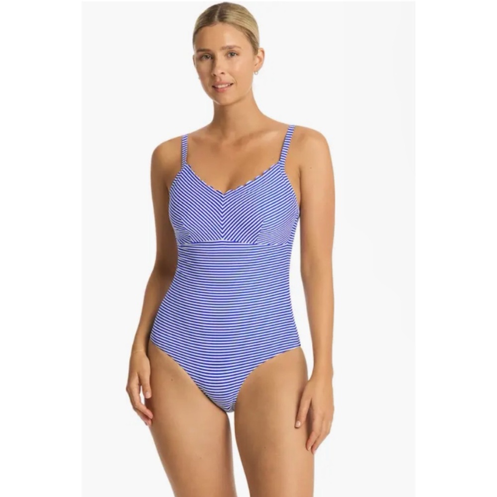 SEA LEVEL Varsity Stripe One-Piece Swimsuit NWT IN STORES $164